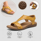 Sandalias ortopédicas cómodas: soporte ergonómico para el arco del pie, ancho ajustable y diseño que estiliza la pierna.