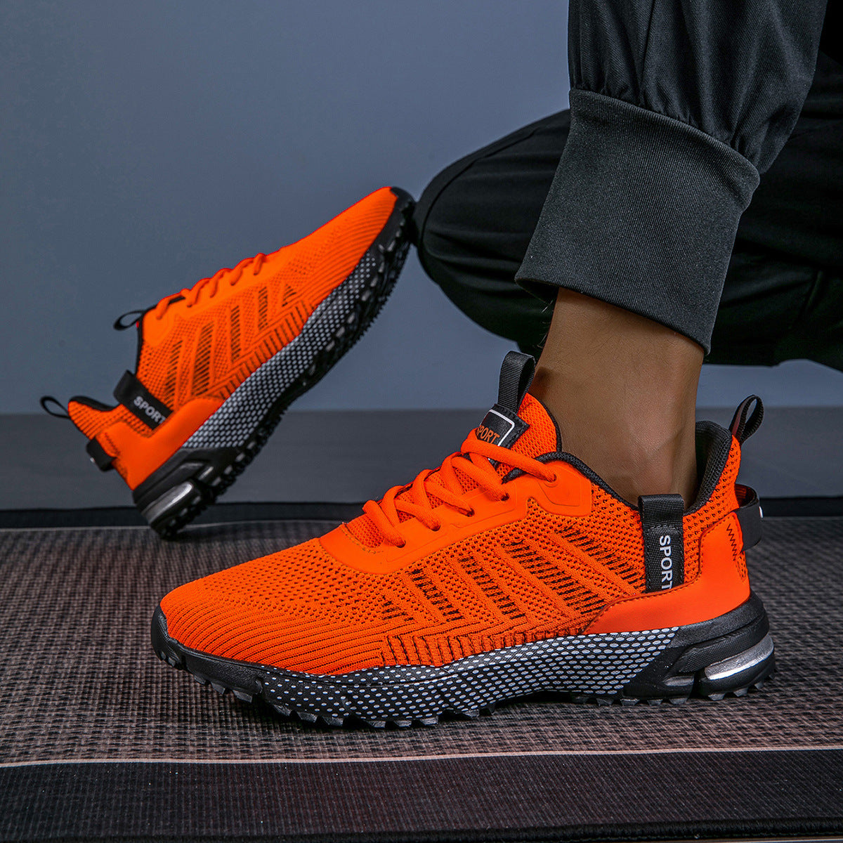Zapatillas deportivas ortopédicas de malla — con soporte para el arco plantar y amortiguación que cuida las rodillas