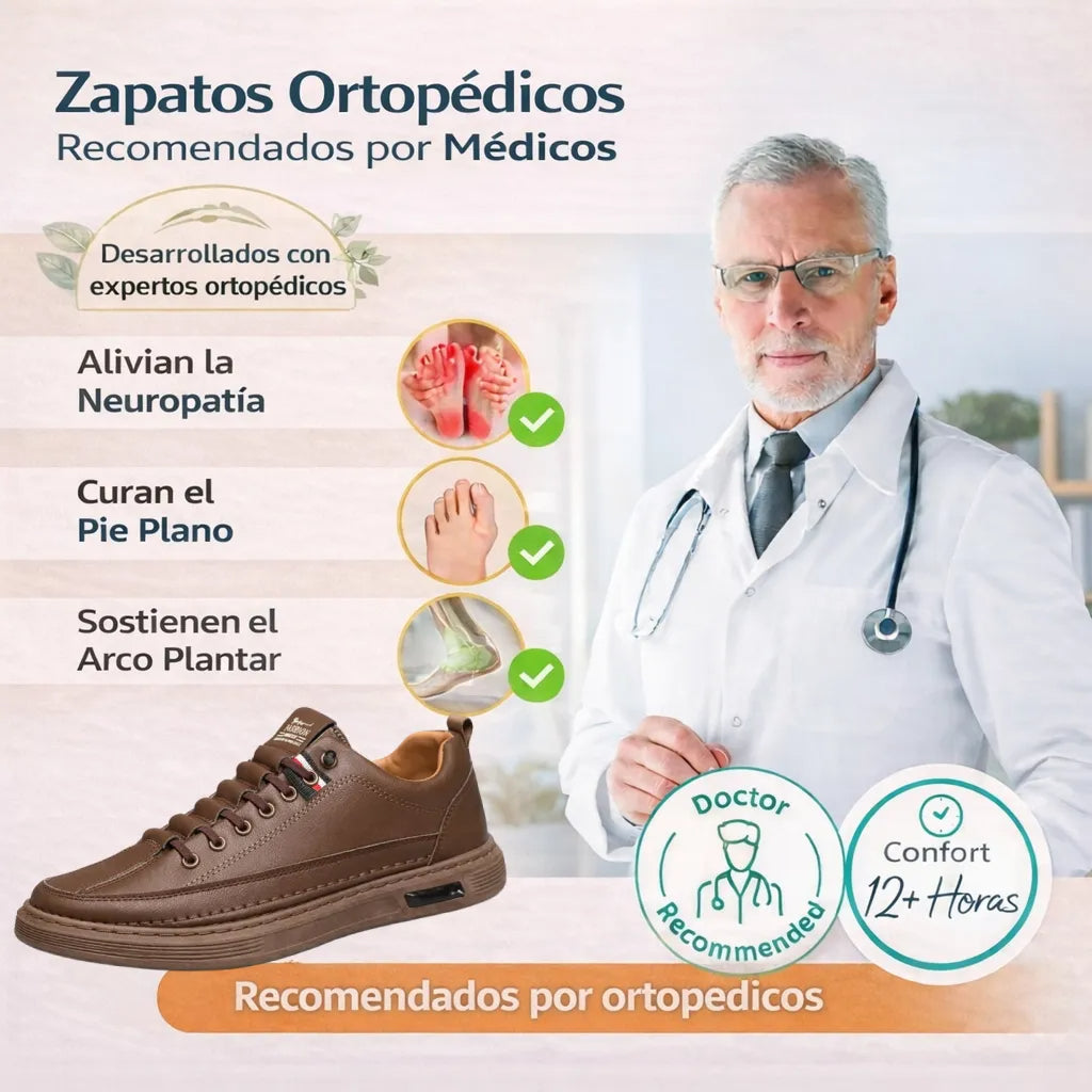 Zapatos ortopédicos formales de piel suave