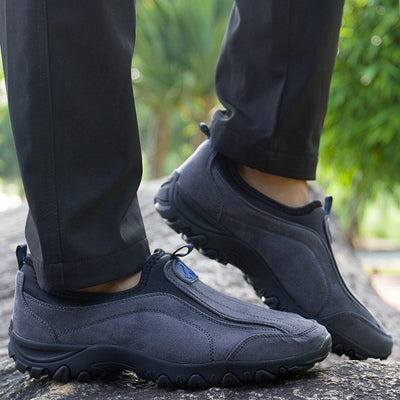 Zapatos ortopédicos cómodos de ante: con soporte para el arco plantar, para aliviar el dolor