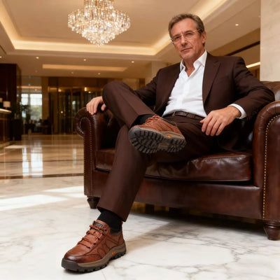 Zapatos ergonómicos ortopédicos de piel: piel de vacuno italiana de primera calidad, soporte para el arco y alivio del dolor de pies
