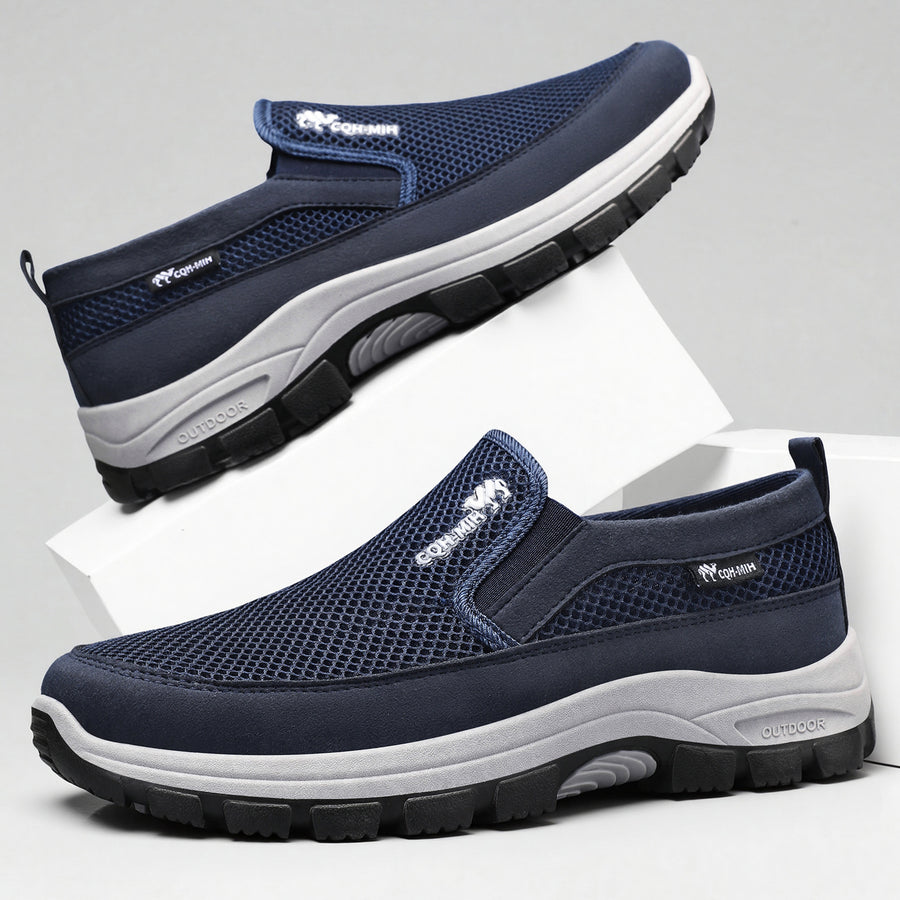 Zapatillas deportivas ortopédicas de malla: con soporte para el arco del pie, que alivia el dolor; amortiguación suave.