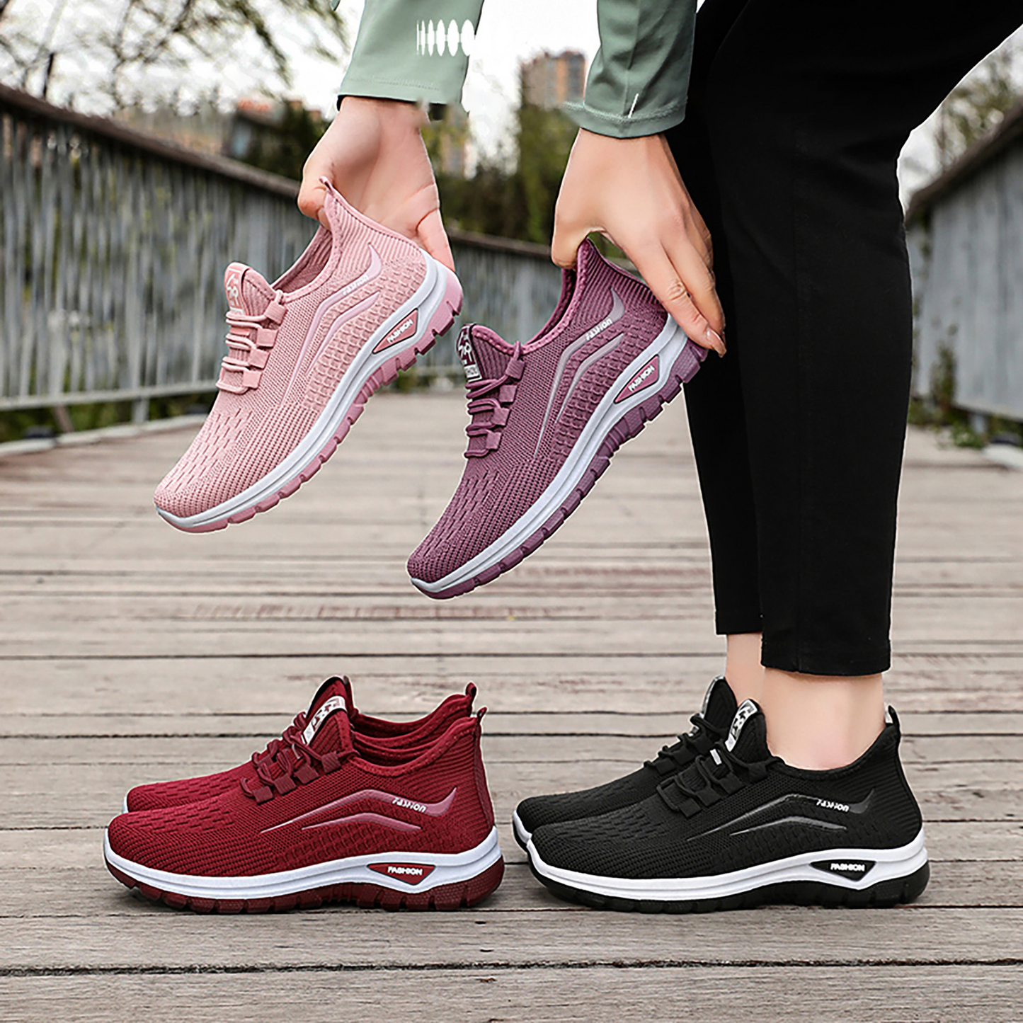 Zapatillas deportivas ortopédicas de malla: con soporte para el arco plantar, que alivian el dolor; suaves y amortiguadoras.