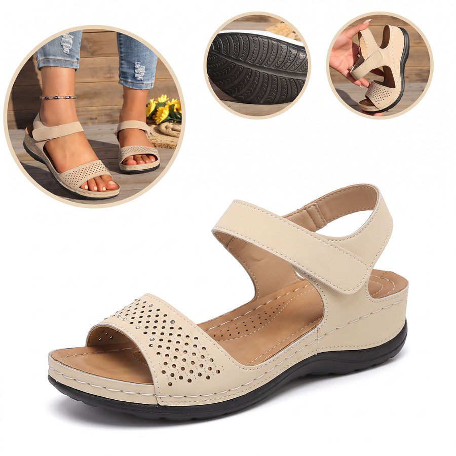 Sandalias antideslizantes y transpirables: con soporte para el arco del pie, que alivia el dolor; suaves y amortiguadoras.