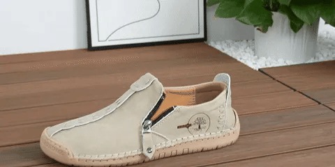 Zapatos ergonómicos con plantilla ortopédica de piel: piel de vacuno italiana de primera calidad, soporte para el arco y alivio del dolor de pies