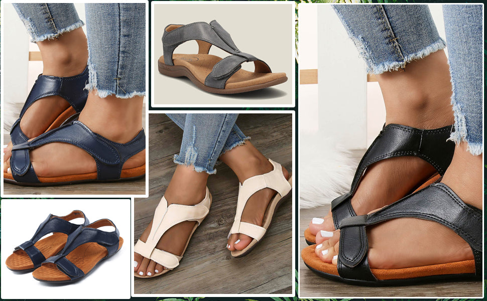 Sandalias ortopédicas cómodas: con soporte ergonómico para el arco del pie, ancho ajustable y diseño que estiliza la pierna.