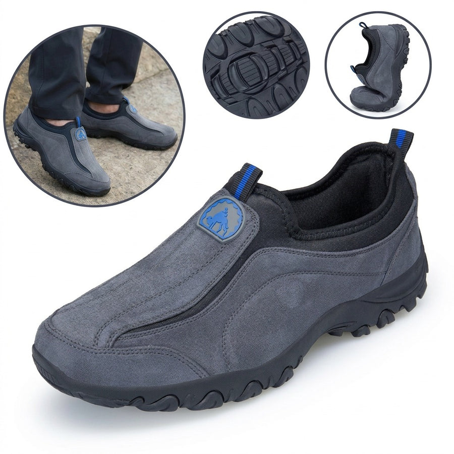 Zapatos ortopédicos cómodos de ante: con soporte para el arco plantar, para aliviar el dolor