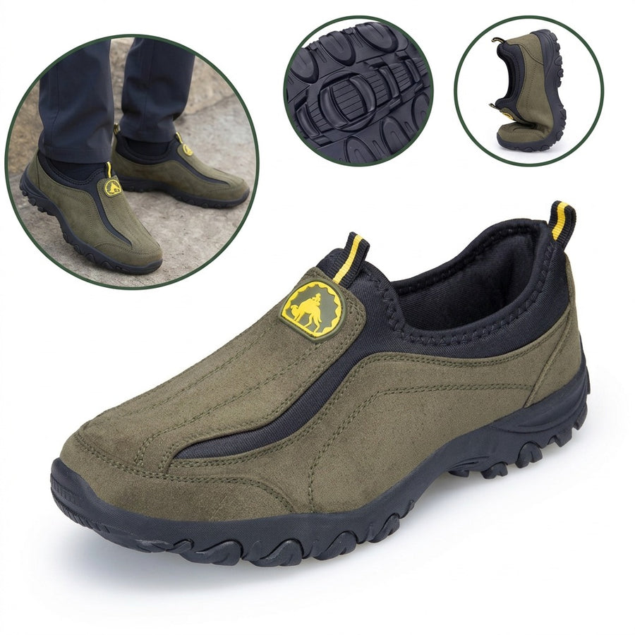 Zapatos ortopédicos cómodos de ante: con soporte para el arco plantar, para aliviar el dolor